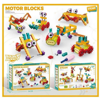Mainan Edukasi Robotik Motor Blocks STEAM 100 pcs – Robot Bergerak untuk Anak (STEM)