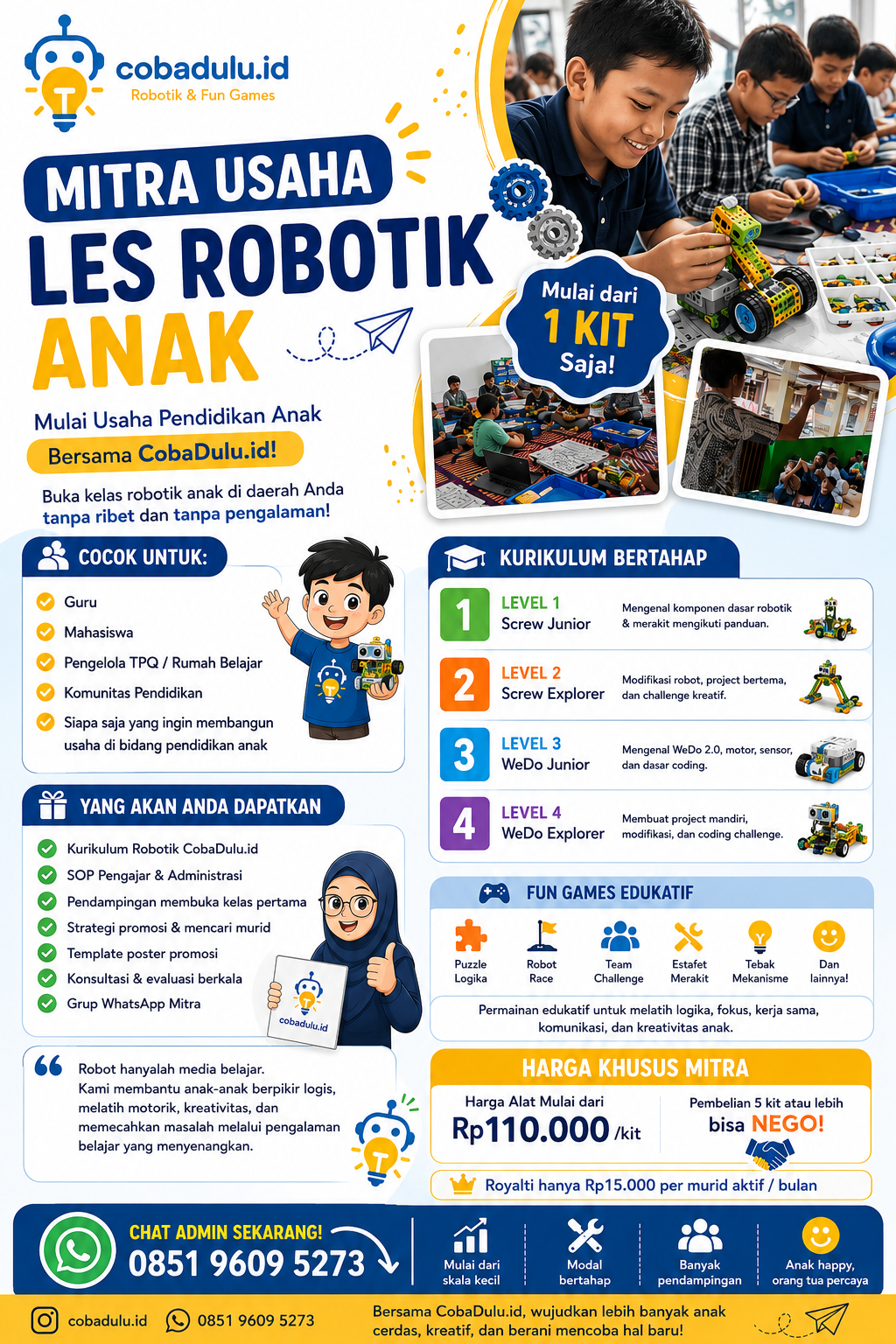 Paket Kemitraan Les Robotik Anak (Mulai dari 1 Alat)